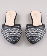 Mule-Feminino-Bico-Fino-Oneself-Texturizado-Preto-9865416-Preto_4