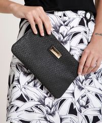 Necessaire-Feminina-Agua-de-Coco-Estampada-Bromelia-com-Palha-Preta-9797219-Preto_2