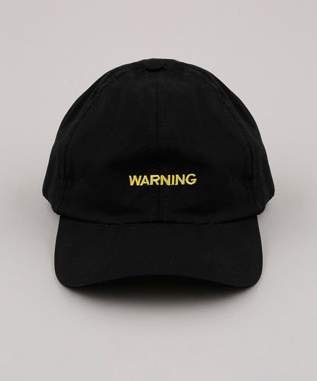 Bone-Masculino-Aba-Curva-com-Bordado--Warning--Preto-9769586-Preto_1