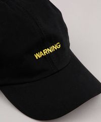 Bone-Masculino-Aba-Curva-com-Bordado--Warning--Preto-9769586-Preto_2