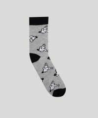 Meia-Feminina-Cano-Alto-Mickey-Estampada-Cinza-9805172-Cinza_1