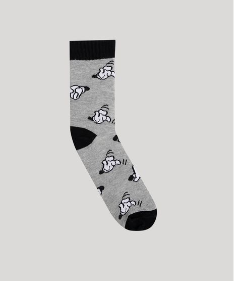Meia-Feminina-Cano-Alto-Mickey-Estampada-Cinza-9805172-Cinza_1