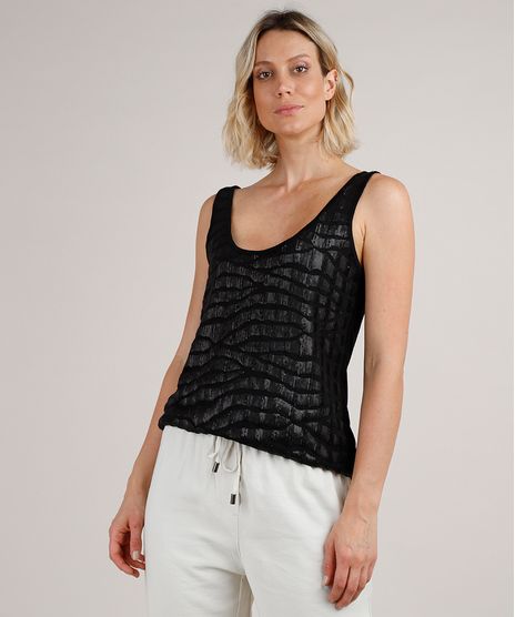 Regata-Feminina-com-Paetes-Animal-Print-Zebra-Decote-Redondo-Preta-9774357-Preto_1