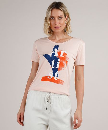 Blusa-Feminina--Artist--Manga-Curta-Decote-Redondo-Rose-9774353-Rose_1