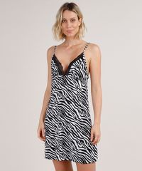 Camisola-Feminina-Estampada-Animal-Print-Zebra-com-Renda-Alca-Fina-Preta-9711150-Preto_1