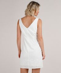 Vestido-Feminino-Curto-em-Laise-Alca-Larga---Elastico-de-Cabelo-Scrunchie-Off-White-9704306-Off_White_2