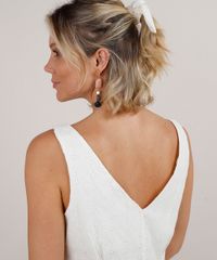 Vestido-Feminino-Curto-em-Laise-Alca-Larga---Elastico-de-Cabelo-Scrunchie-Off-White-9704306-Off_White_4