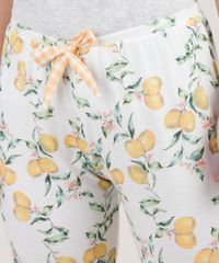 Pijama-Feminino-Canelado-Estampado-de-Limao-Regata-Cinza-Mescla-9733189-Cinza_Mescla_5