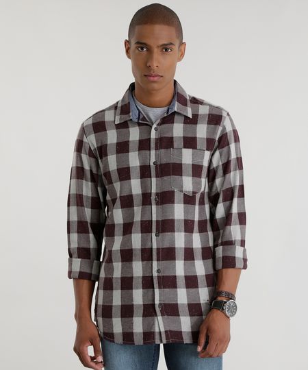 Camisa-Xadrez-Vinho-8500991-Vinho_1 Camisa-Xadrez-Vinho-8500991-Vinho_1