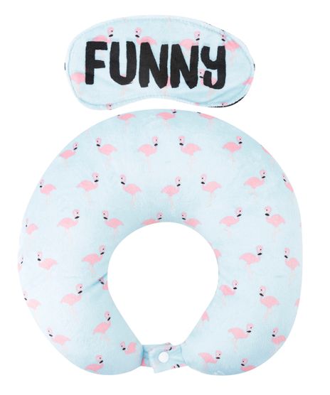Kit-de-Apoio-de-Cabeca---Tapa-Olho-Estampado-de-Flamingos-Azul-Claro-8562894-Azul_Claro_1