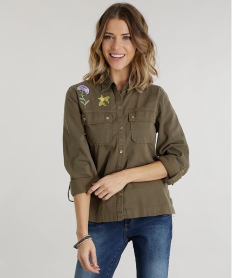 Camisa-com-Patch-Verde-Militar-8590860-Verde_Militar_1