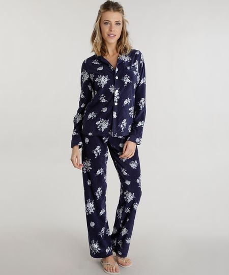 Pijama-Estampado-Floral-em-Plush-Azul-Marinho-8515300-Azul_Marinho_1 Pijama-Estampado-Floral-em-Plush-Azul-Marinho-8515300-Azul_Marinho_1
