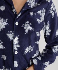 Pijama-Estampado-Floral-em-Plush-Azul-Marinho-8515300-Azul_Marinho_4 Pijama-Estampado-Floral-em-Plush-Azul-Marinho-8515300-Azul_Marinho_4