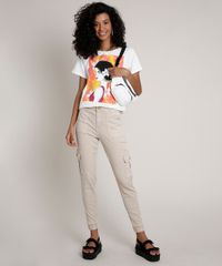 Calca-de-Sarja-Feminina-Cargo-Bege-9855752-Bege_3