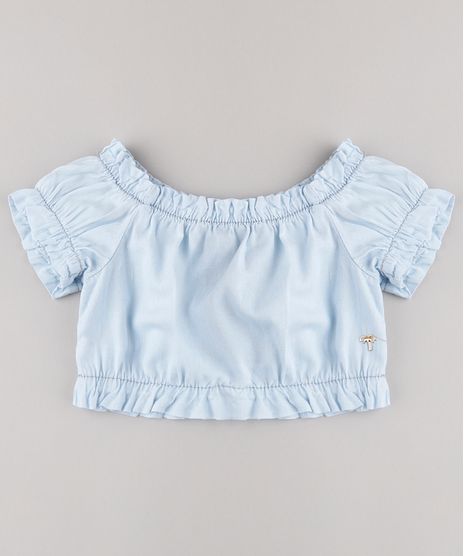 Blusa-Jeans-Infantil-Agua-de-Coco-Tal-Mae-Tal-Filha-Cropped-Ombro-a-Ombro-Manga-Curta-Azul-Claro-9799477-Azul_Claro_1