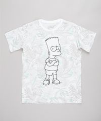Camiseta-Infantil-Bart-Simpson-Estampada-de-Folhagem-Manga-Curta-Off-White-9732785-Off_White_1