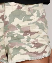 Short-de-Sarja-Feminino-Estampado-Camuflado-Cintura-Alta-com-Barra-Desfiada-Verde-Claro-9702492-Verde_Claro_4