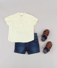 Camisa-Infantil-com-Bolso-Manga-Curta-Gola-Padre-Amarela-Claro-9670883-Amarelo_Claro_3