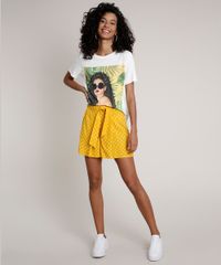 Short-Feminino-com-Pregas-e-Amarracao-Estampado-de-Poa-Mostarda-9681366-Mostarda_3