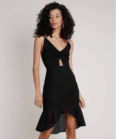 Vestido-Feminino-em-Laise-Curto-Mullet-com-Babado-Alca-Fina-Preto-9637387-Preto_1