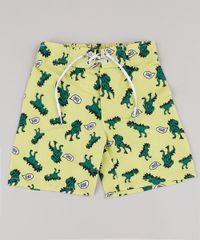Bermuda-Surf-Infantil-Estampada-de-Dinossauros-com-Bolso-Verde-9667558-Verde_1