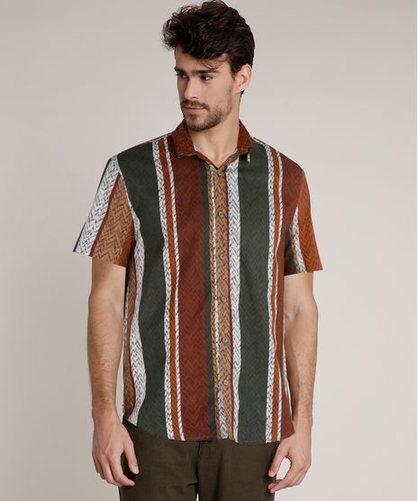 Camisa-Masculina-Agua-de-Coco-Tradicional-Estampada-Cesto-Listrado-Manga-Curta-Verde-Escuro-9727427-Verde_Escuro_1