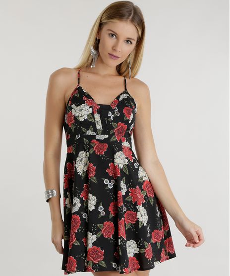 Vestido-Estampado-Floral--Preto-8461181-Preto_1