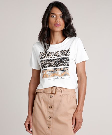 Blusa-Feminina-Animal-Print--Simple-Things--Manga-Curta-Decote-Redondo-Off-White-9835804-Off_White_1 Blusa-Feminina-Animal-Print--Simple-Things--Manga-Curta-Decote-Redondo-Off-White-9835804-Off_White_1