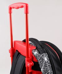 Mochila Homem Aranha Infantil com Rodinhas detalhe alça