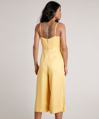 Macacao-Feminino-Pantacourt-com-Bolsos-Alca-Fina-Amarelo-9830493-Amarelo_2