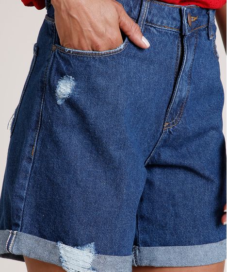 shorts jeans feminino cos alto