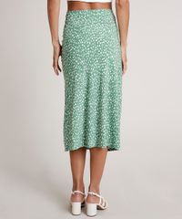 Saia-Feminina-Midi-Estampada-de-Poa-com-Fenda-Verde-9788029-Verde_2