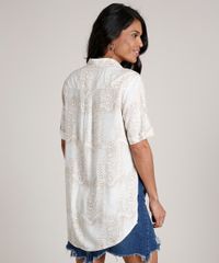 Camisa-Feminina-Longa-Estampada-Animal-Print-Cobra-Manga-Curta-Off-White-9685466-Off_White_2
