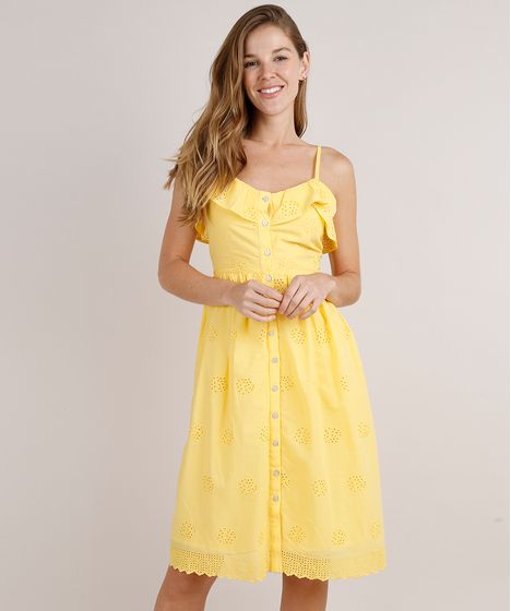 vestido feminino amarelo