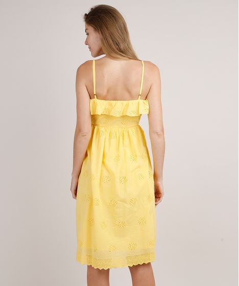 vestido laise amarelo