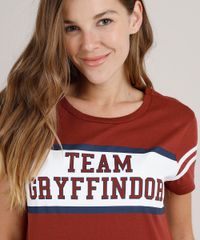 Pijama-Feminino-Harry-Potter-Grifinoria-Manga-Curta-Vinho-9829393-Vinho_3
