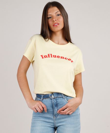 Blusa-Feminina--Influencer--Ampla-Manga-Curta-Decote-Redondo-Amarela-Claro-9840897-Amarelo_Claro_1