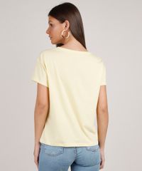 Blusa-Feminina--Influencer--Ampla-Manga-Curta-Decote-Redondo-Amarela-Claro-9840897-Amarelo_Claro_2