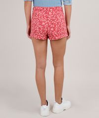 Short-de-Sarja-Feminino-Hot-Pant-Estampado-Floral-Barra-Dobrada-Coral-9833805-Coral_2