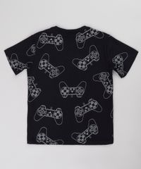 Camiseta-Infantil-PlayStation-Estampada-Manga-Curta-Preta-9779589-Preto_2