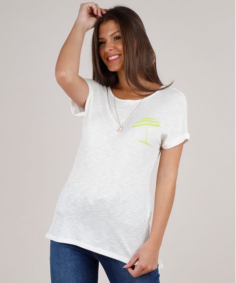 Blusa-Feminina--Praia--Manga-Curta-Decote-Redondo-Off-White-9786089-Off_White_1
