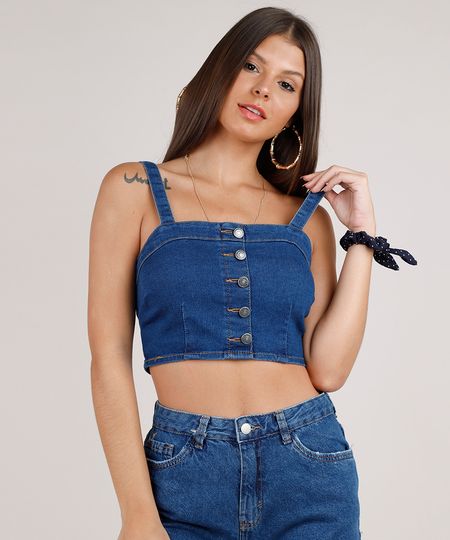 Top-Cropped-Jeans-com-Botoes-Alca-Media-Decote-Reto-Azul-Escuro-9833545-Azul_Escuro_1 Top-Cropped-Jeans-com-Botoes-Alca-Media-Decote-Reto-Azul-Escuro-9833545-Azul_Escuro_1