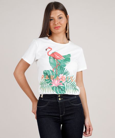 Blusa-Feminina-Flamingo--Paradise--Manga-Curta-Decote-Redondo-Off-White-9733114-Off_White_1 Blusa-Feminina-Flamingo--Paradise--Manga-Curta-Decote-Redondo-Off-White-9733114-Off_White_1