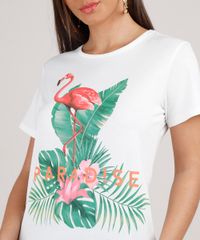 Blusa-Feminina-Flamingo--Paradise--Manga-Curta-Decote-Redondo-Off-White-9733114-Off_White_4