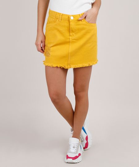 Saia-de-Sarja-Feminina-Curta-Destroyed-Mostarda-9830546-Mostarda_1 Saia-de-Sarja-Feminina-Curta-Destroyed-Mostarda-9830546-Mostarda_1