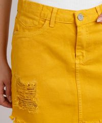Saia-de-Sarja-Feminina-Curta-Destroyed-Mostarda-9830546-Mostarda_4