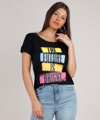 Blusa-Feminina--The-Future-is-Bright--Manga-Curta-Decote-Redondo-Preta-9759747-Preto_1