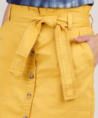 Saia-de-Sarja-Feminina-Curta-Clochard-com-Cinto-Mostarda-9833561-Mostarda_4