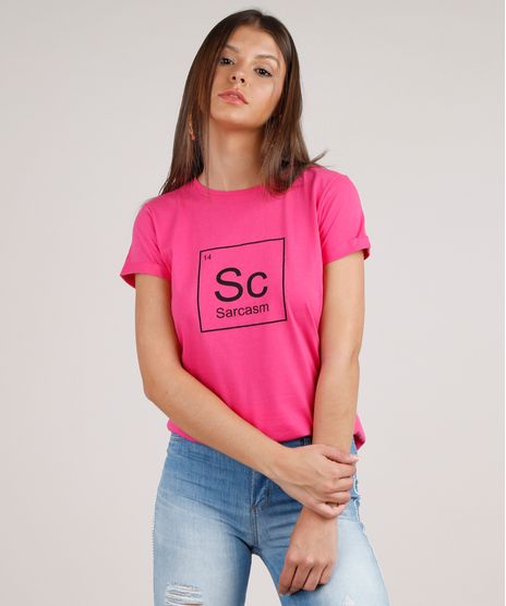 Blusa-Feminina-Tabela-Periodica--Sarcasm--Manga-Curta-Decote-Redondo-Pink-9777870-Pink_1