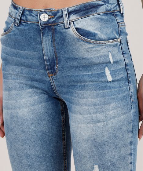 calça jeans feminina cos medio